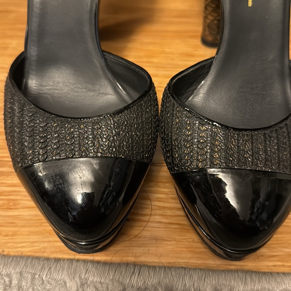 Vintage Chanel Python Effect D’orsay Pumps - 38 - Picture 3 of 11
